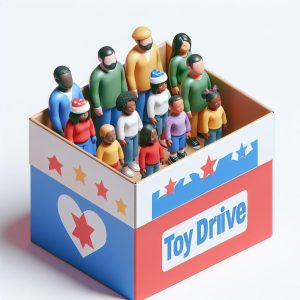 Toy drive collection box.