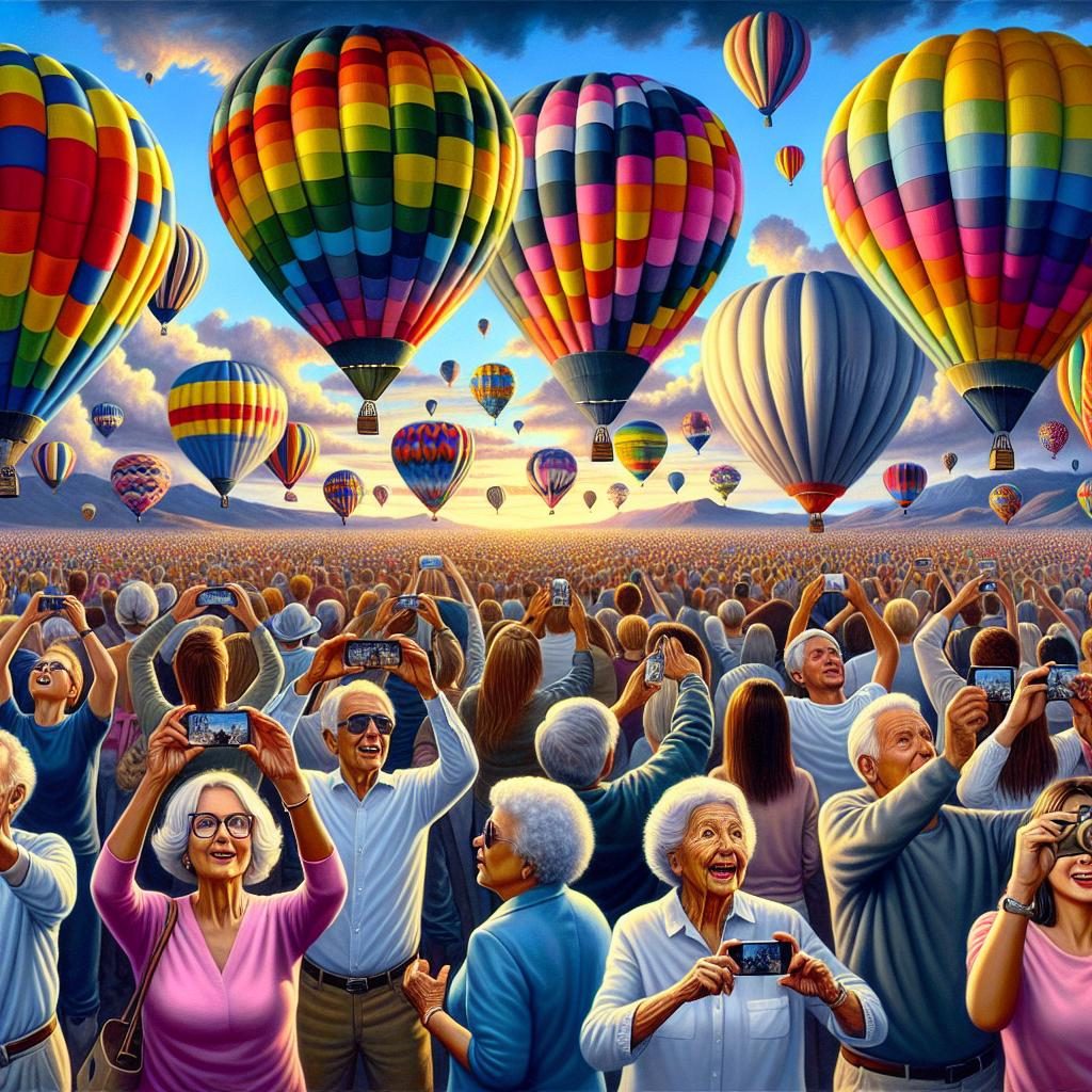 "Colorful hot air balloons"