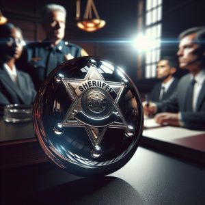 Sheriff badge on trial.