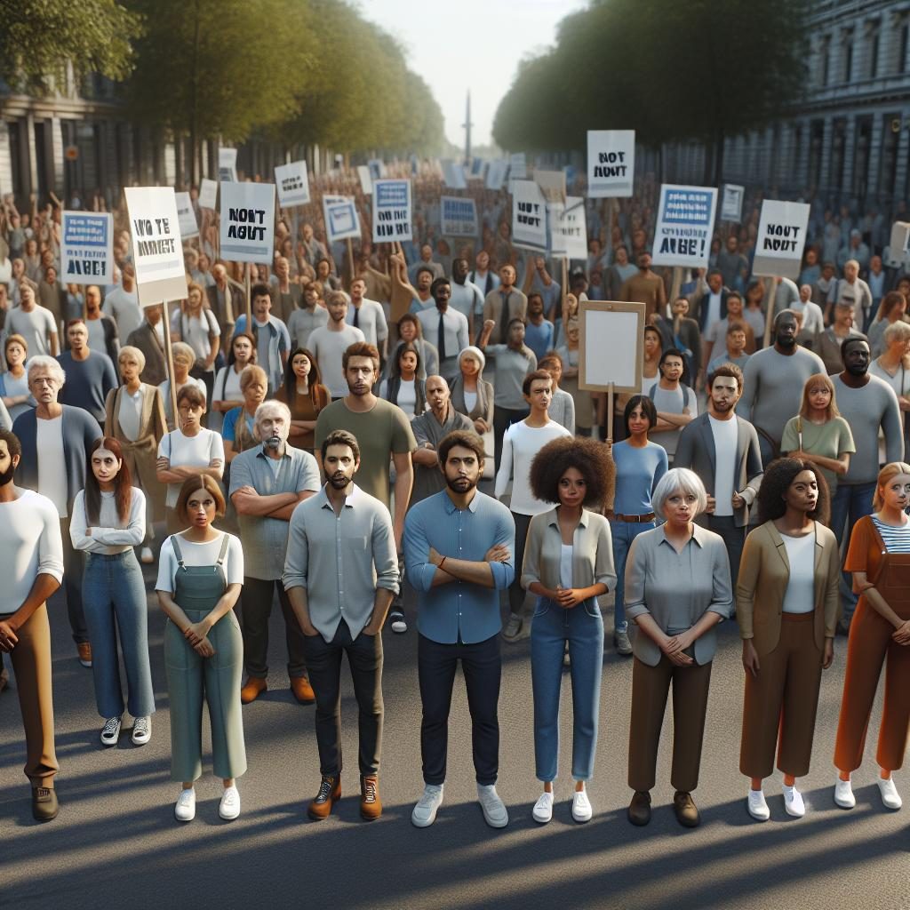 "AT&T workers protesting together"