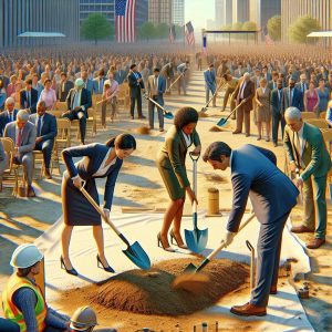 Groundbreaking ceremony imagery concept