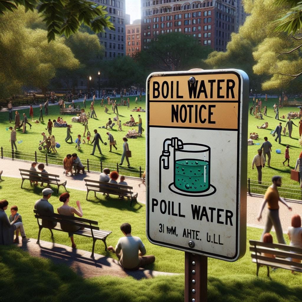 Boil Water Notice Sign