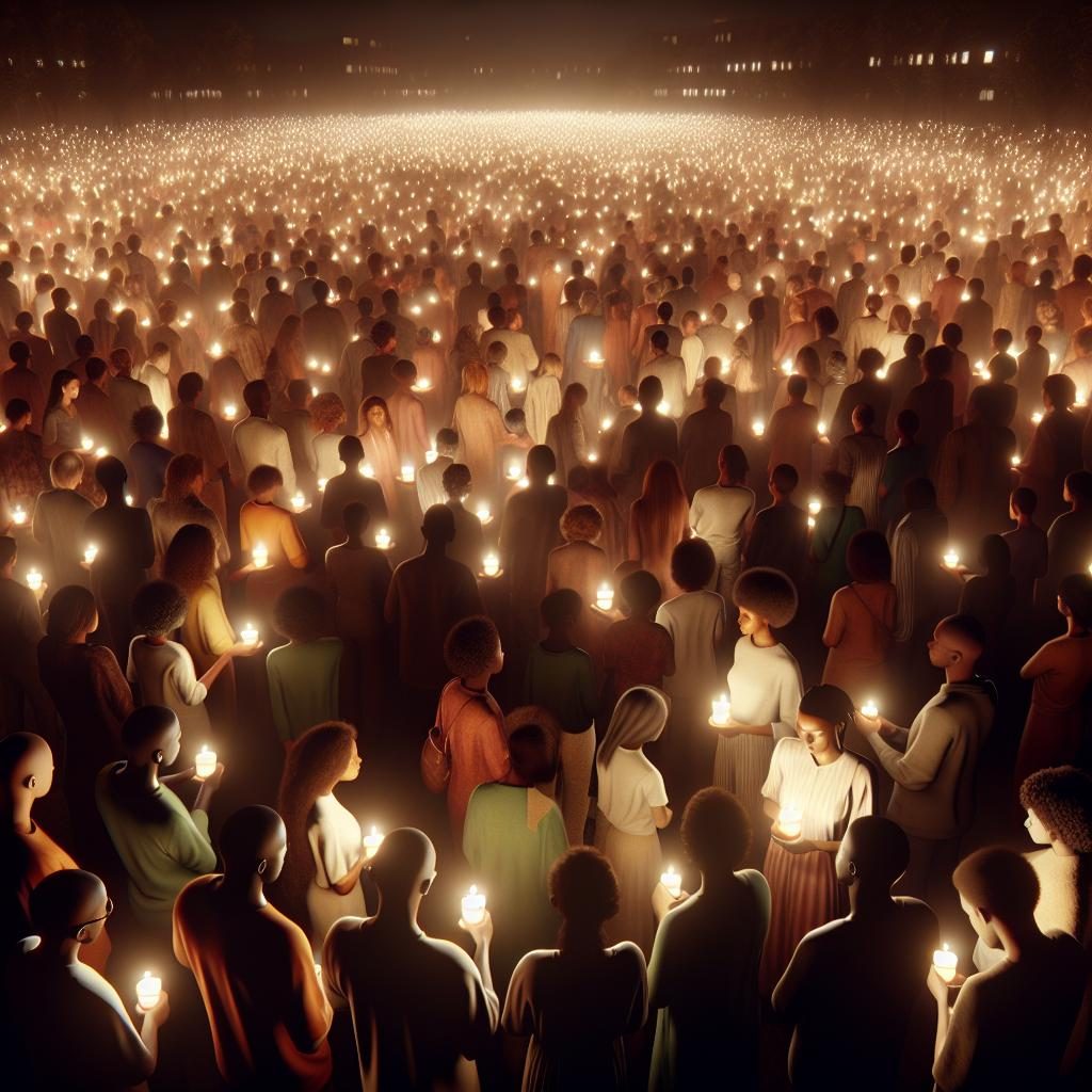 Candlelight vigil gathering