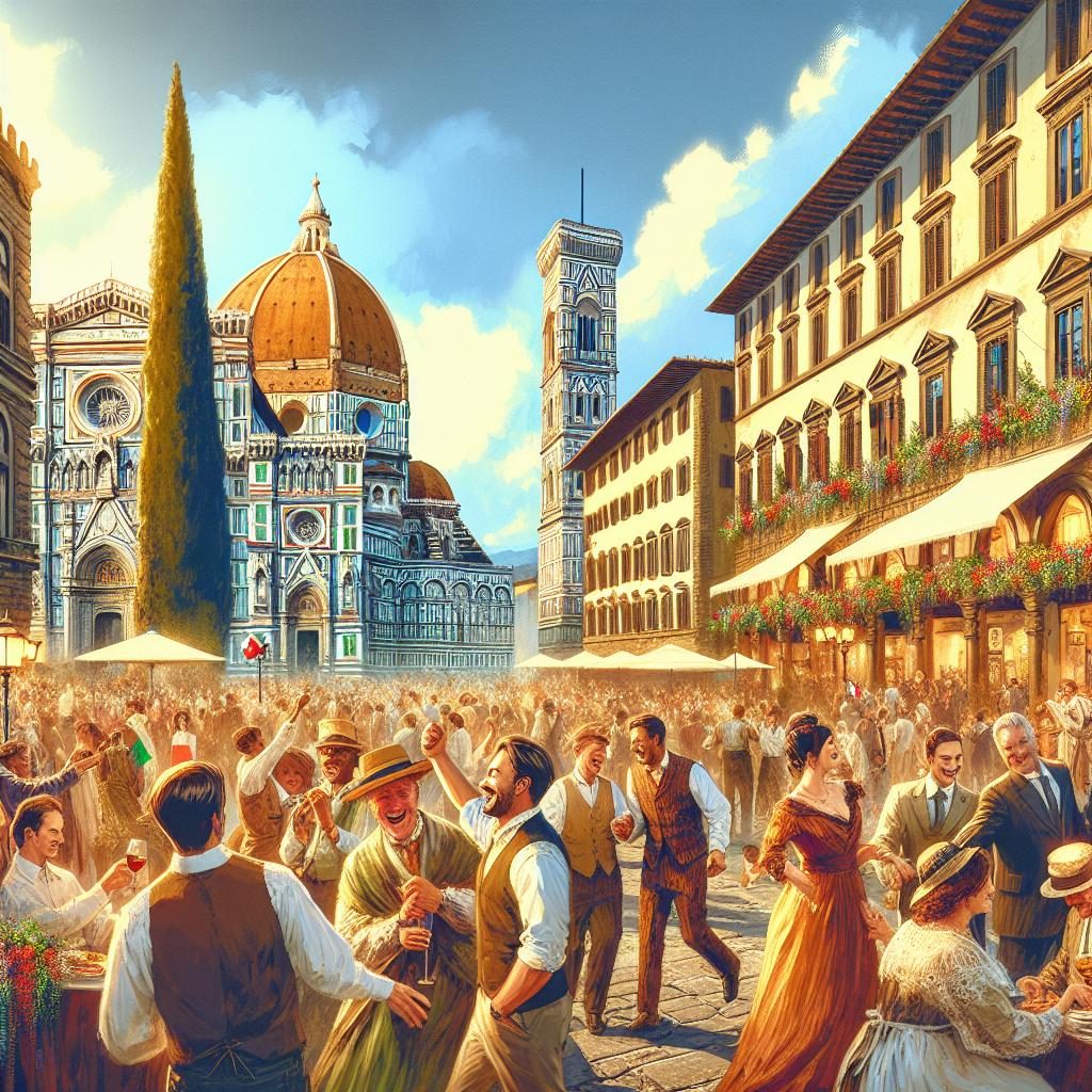 Joyful celebration in Florence