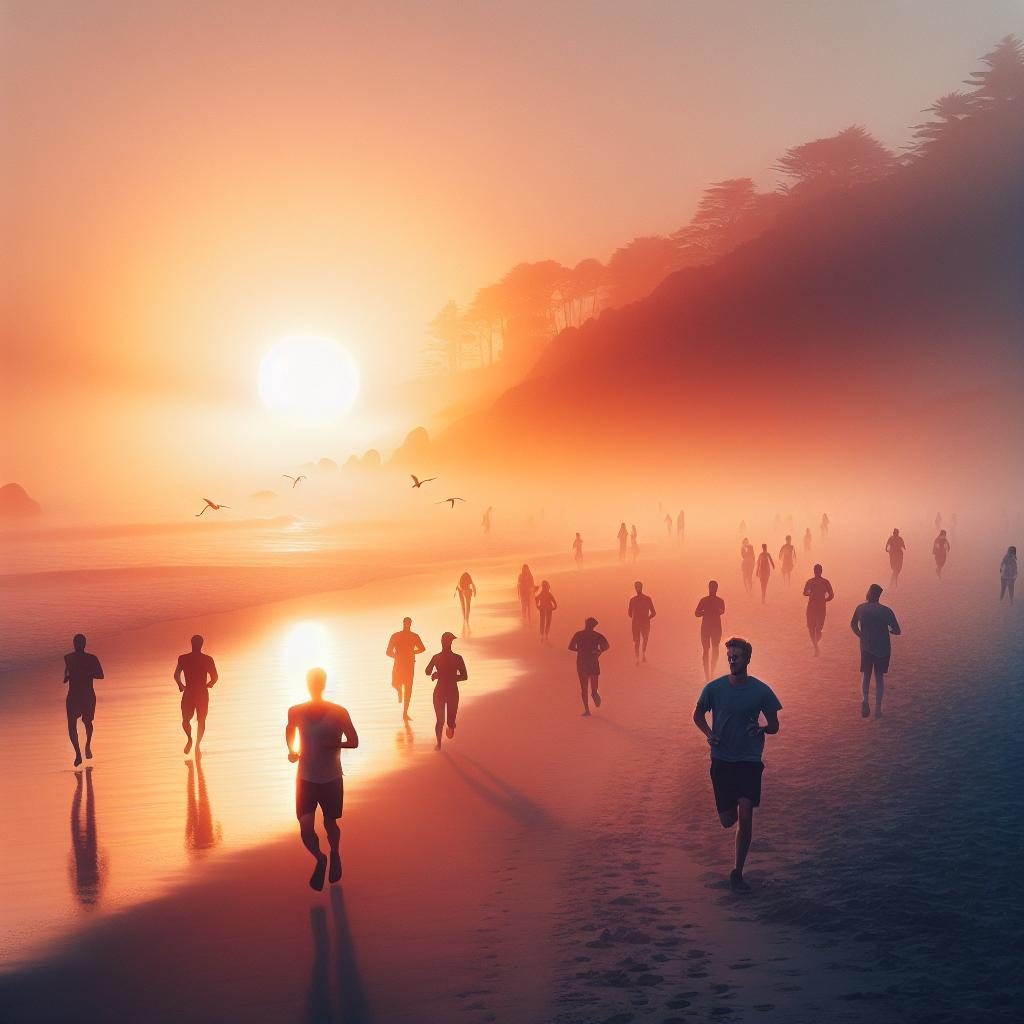 Foggy Beach Sunrise