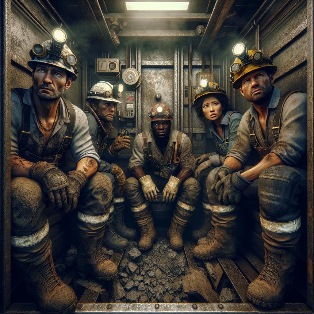 Miners trapped in elevator