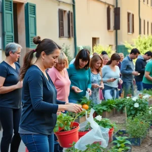 Florence community members participating in healthy activities under the Blue Zones initiative