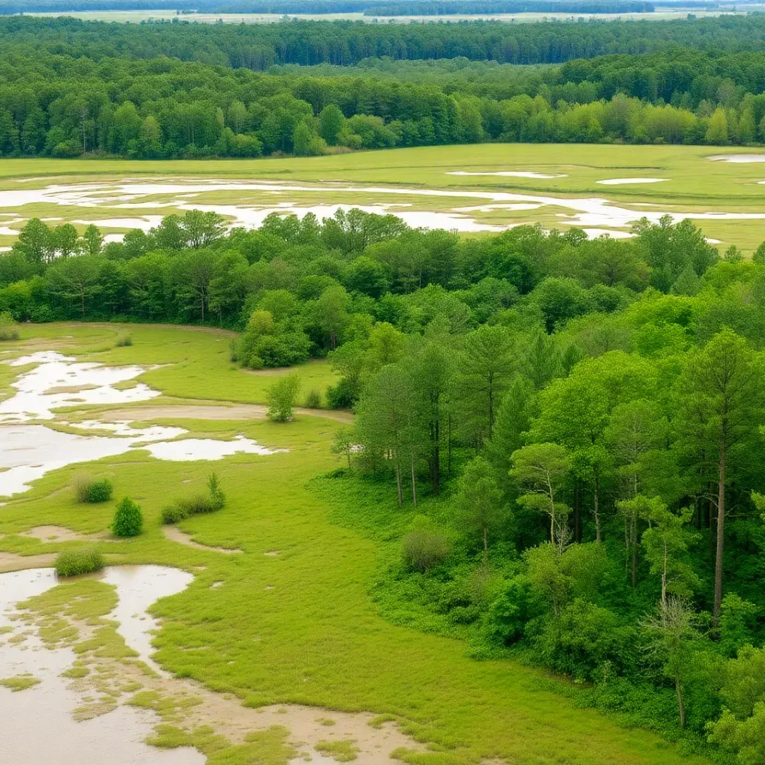 Scenic view of Snow's Island Assemblage in Florence County, South Carolina