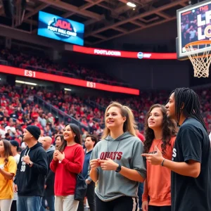 Foot Locker event featuring Chicago Bulls with fans and sneakers.