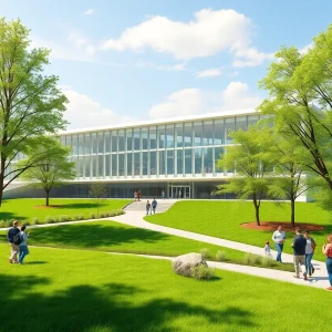 Rendering of Francis Marion University's new forestry and environmental sciences building