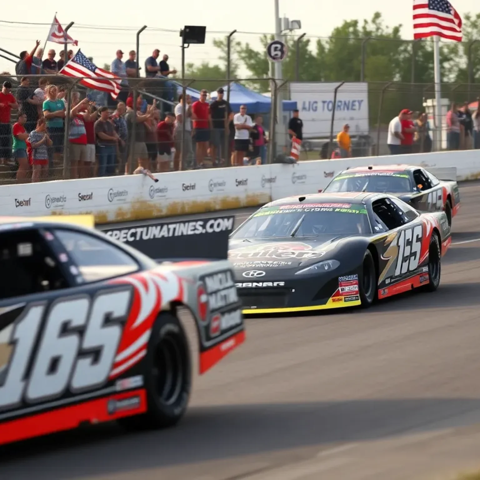 Fast cars racing at the I-95 Showdown