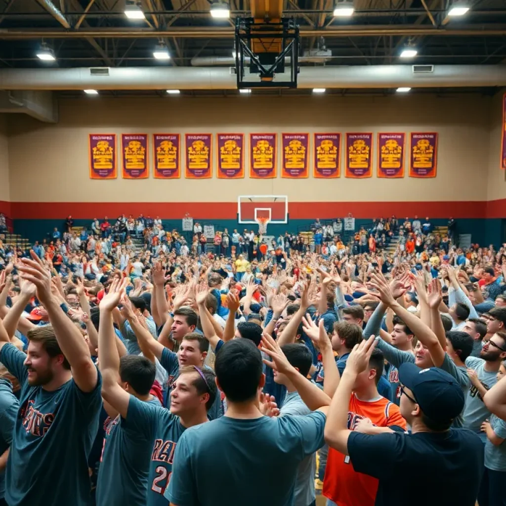 Fans cheering at the Pepsi Carolina Classic in Florence, S.C.