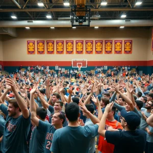 Fans cheering at the Pepsi Carolina Classic in Florence, S.C.