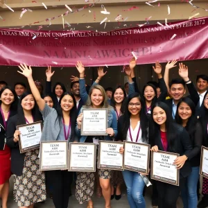 Celebration at Texas A&M International University for winning seven national awards