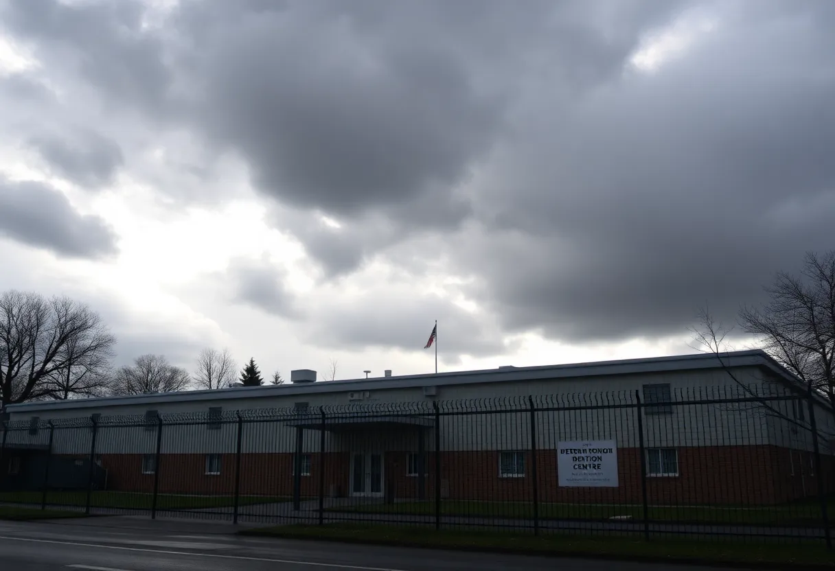 Florence County Detention Center with cloudy sky