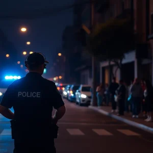 Police presence on a street after a shooting in Florence