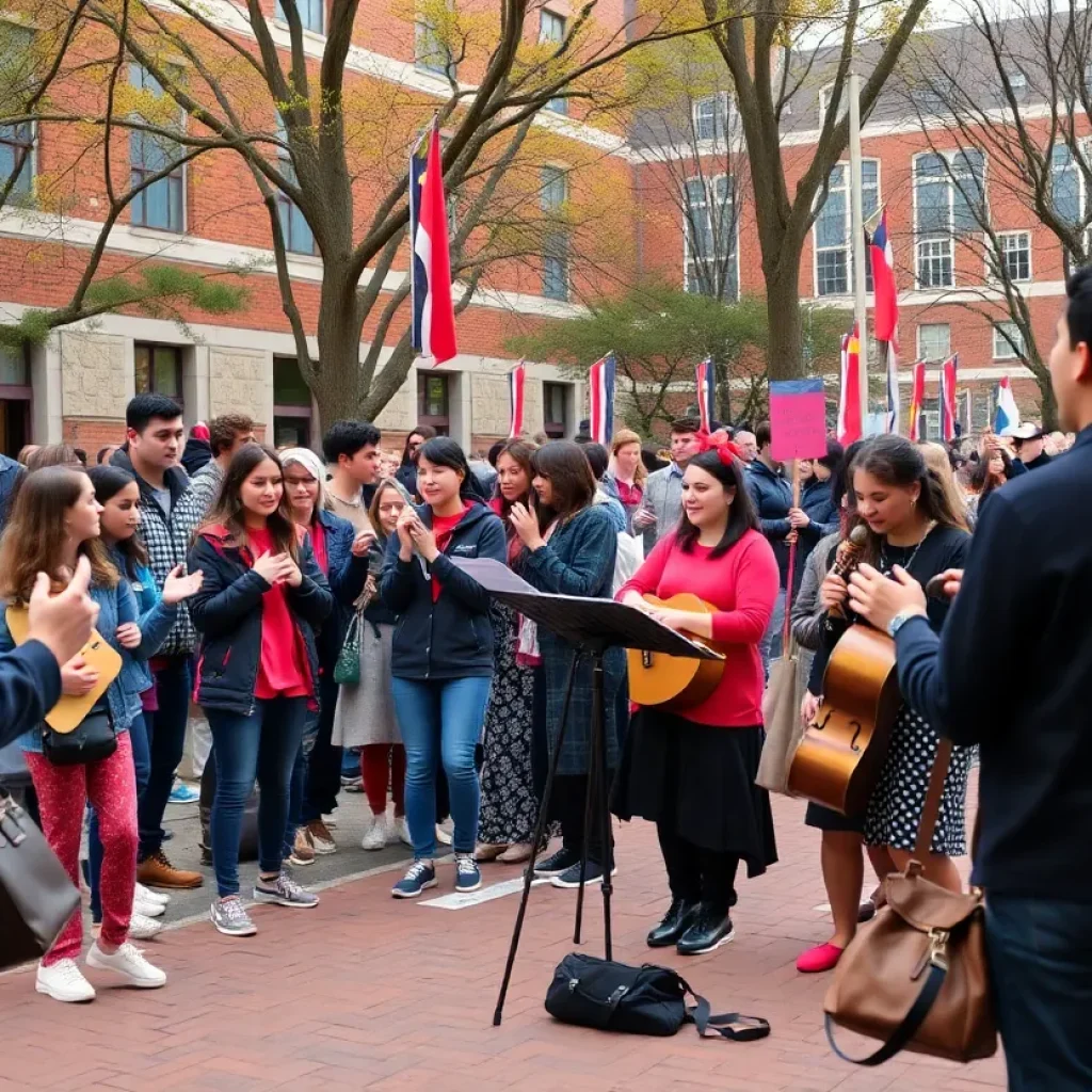 Students performing at Francis Marion University's MLK Day celebration