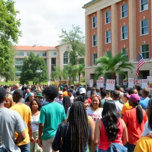 Gathering at Francis Marion University for Juneteenth celebration