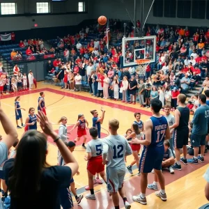 High school basketball teams competing at the Pepsi Carolina Classic.