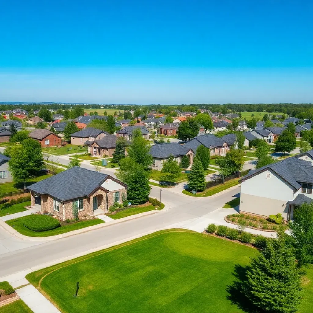 Retreat at Oakdale subdivision in Florence with single-family homes and green spaces.