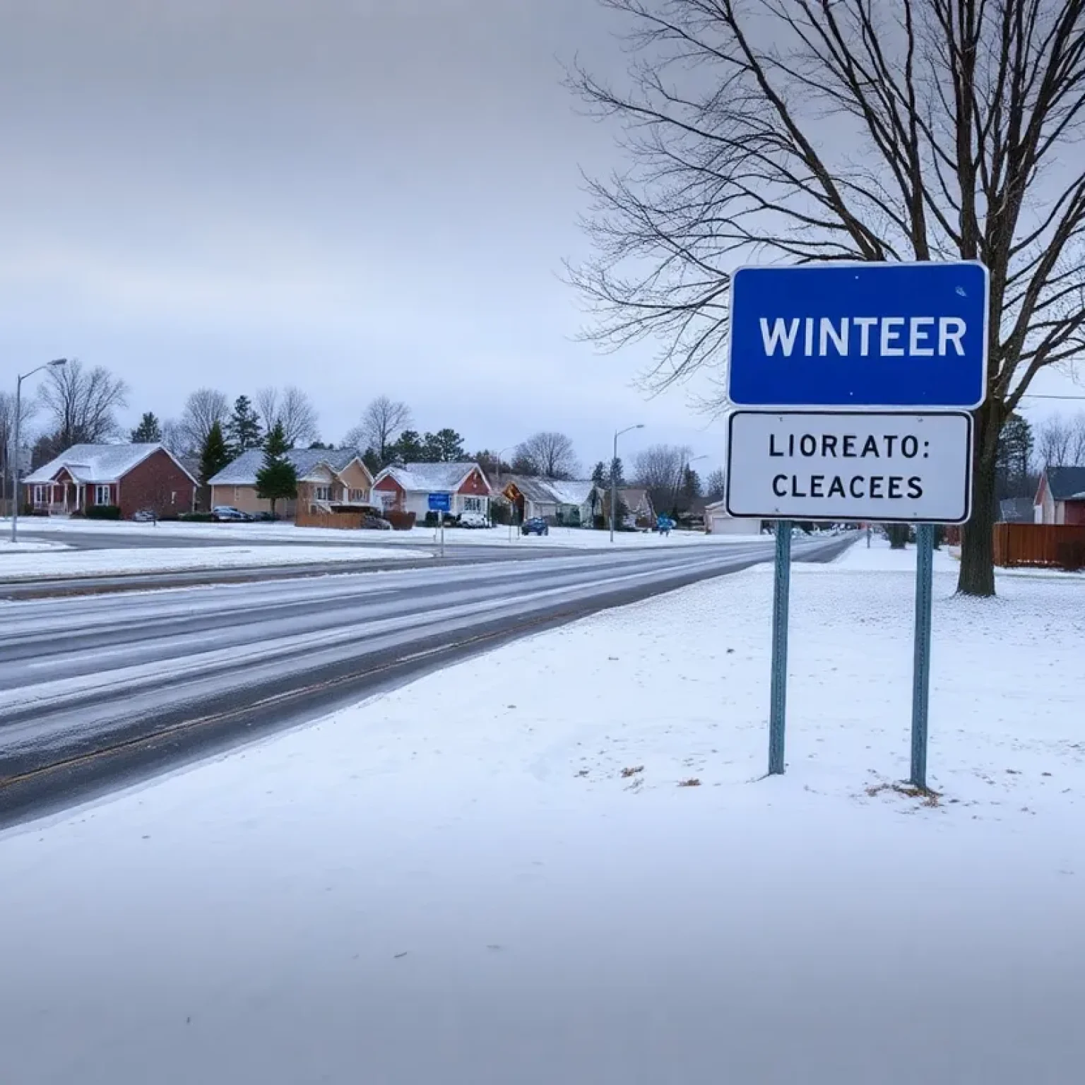 Snow-covered streets in Florence during winter storm