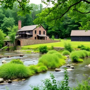 Landscape of Burch's Mill along Pee Dee River