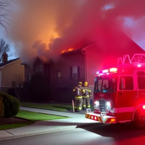 Firefighters responding to an apartment fire in Florence