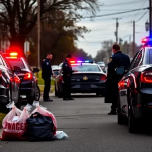 Police conducting a drug bust in Florence County