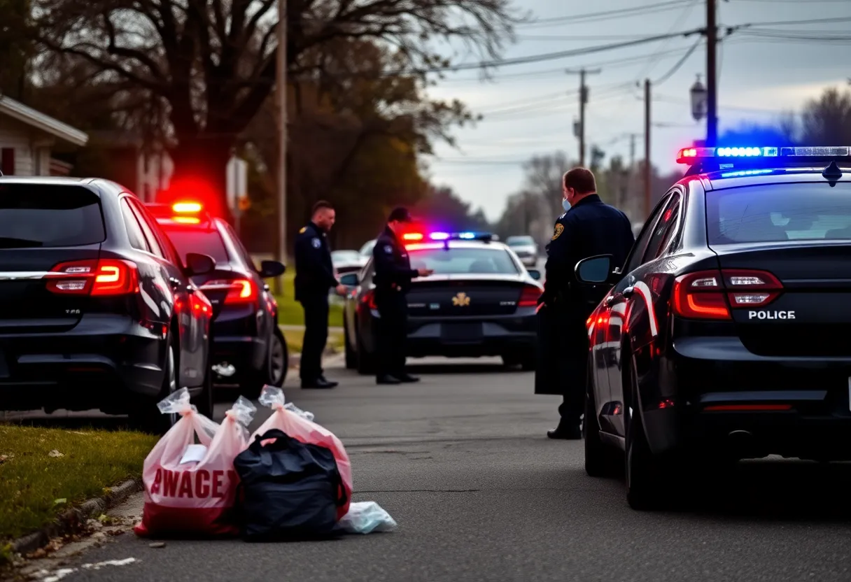 Police conducting a drug bust in Florence County