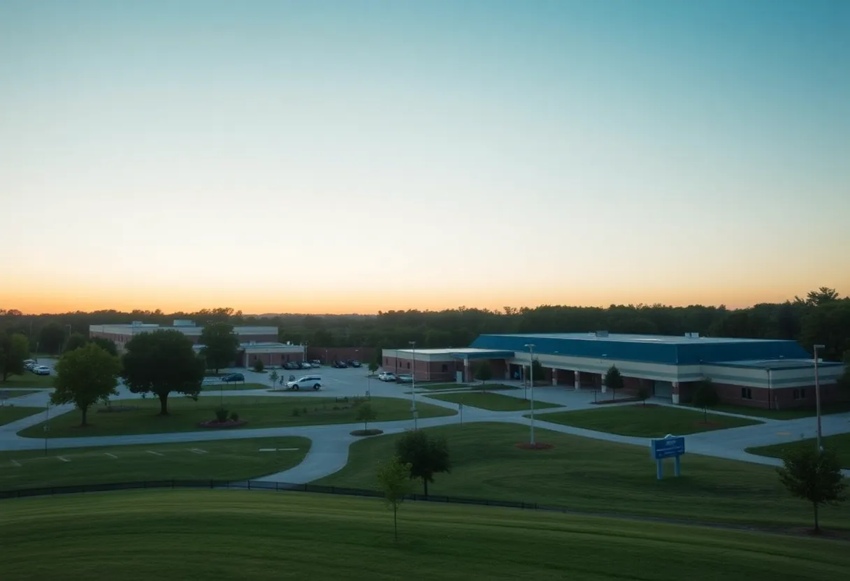 A landscape view of Florence County with healthcare facilities.