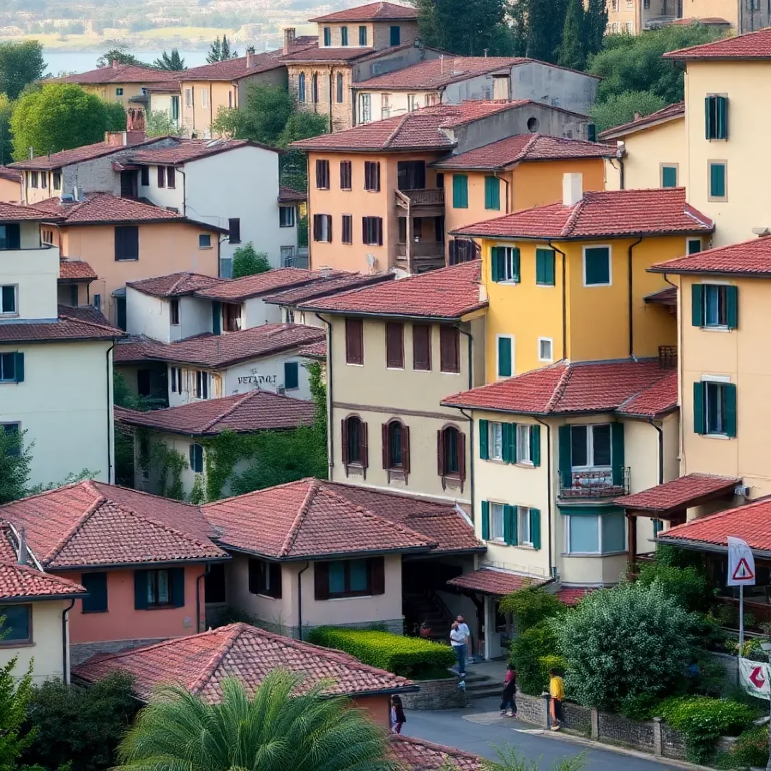 Various homes in a Florence neighborhood with lush greenery