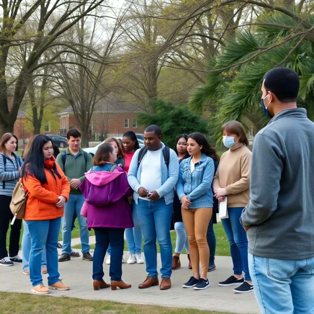 Community members offering support and solidarity in Florence, SC