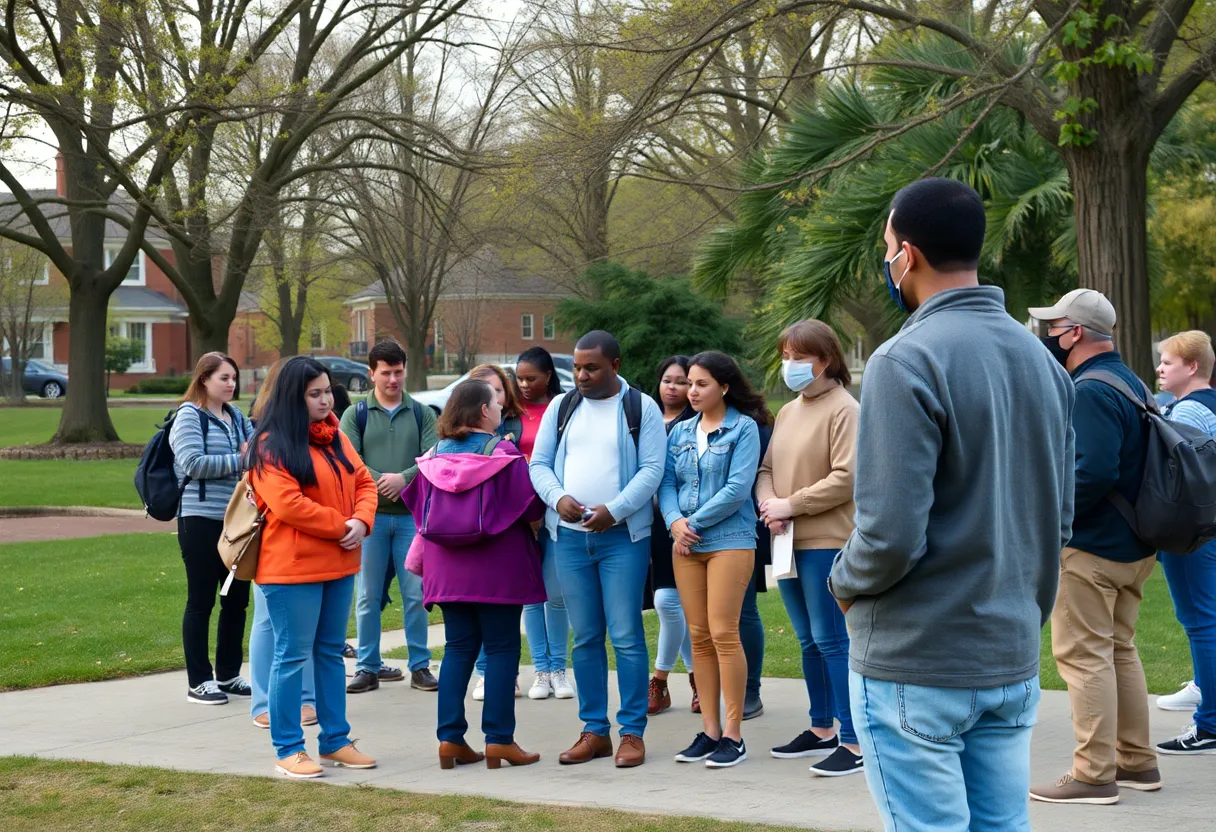 Community members offering support and solidarity in Florence, SC