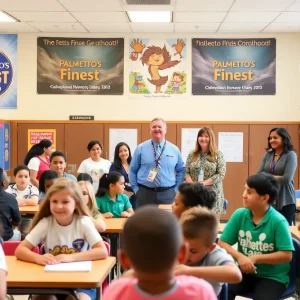 Students and teachers celebrating educational excellence at local schools