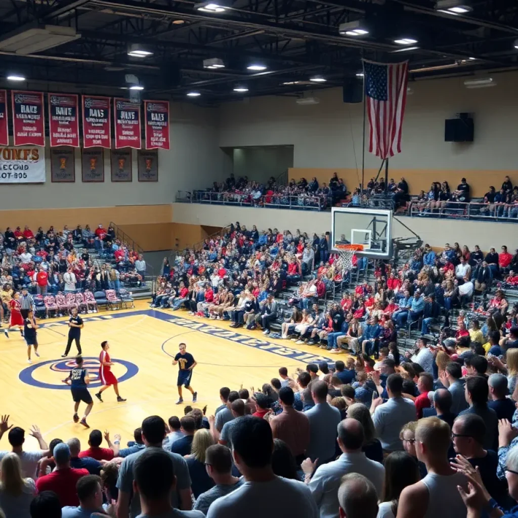 High school basketball playoff action in South Carolina