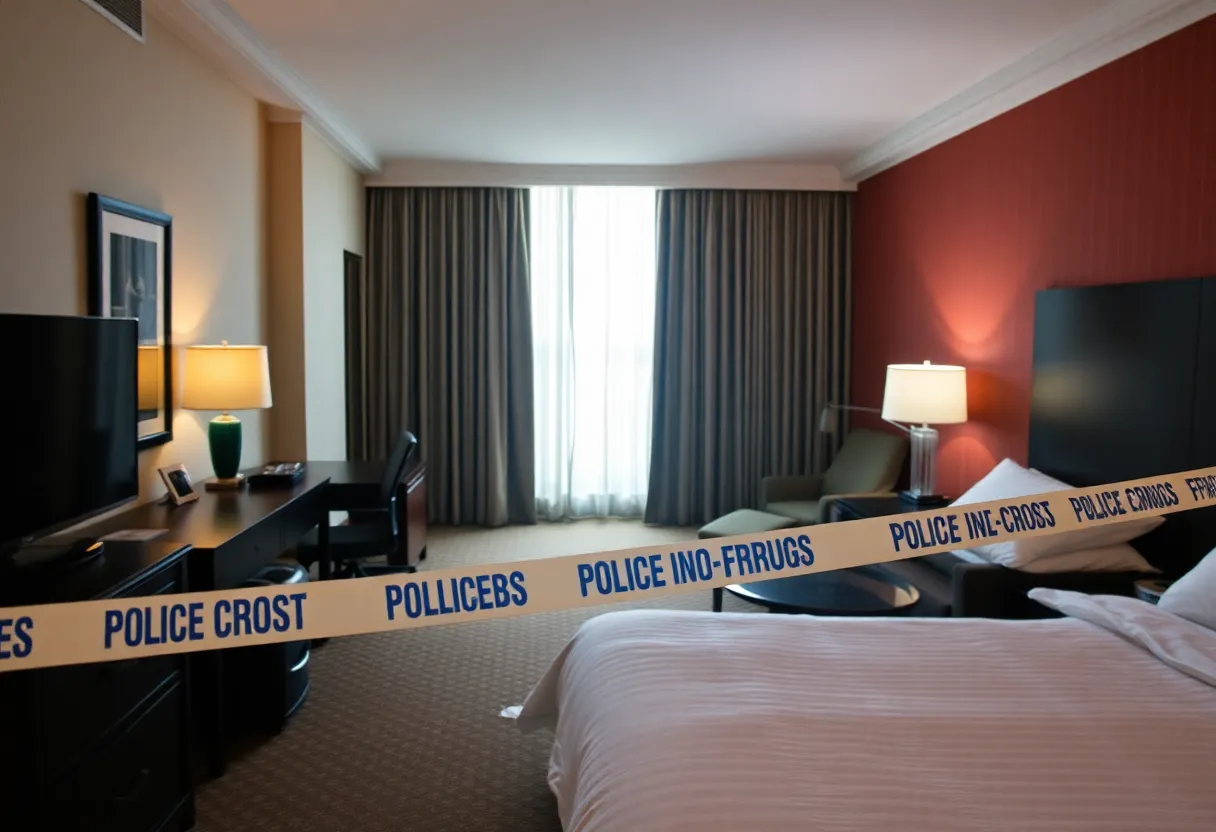 Police presence at Hilton Garden Inn after a stabbing incident