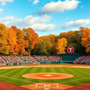 Chapel Hill baseball field surrounded by autumn trees and fans ready for the 2025 season