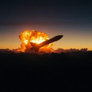 Explosion of SpaceX Starship during test flight