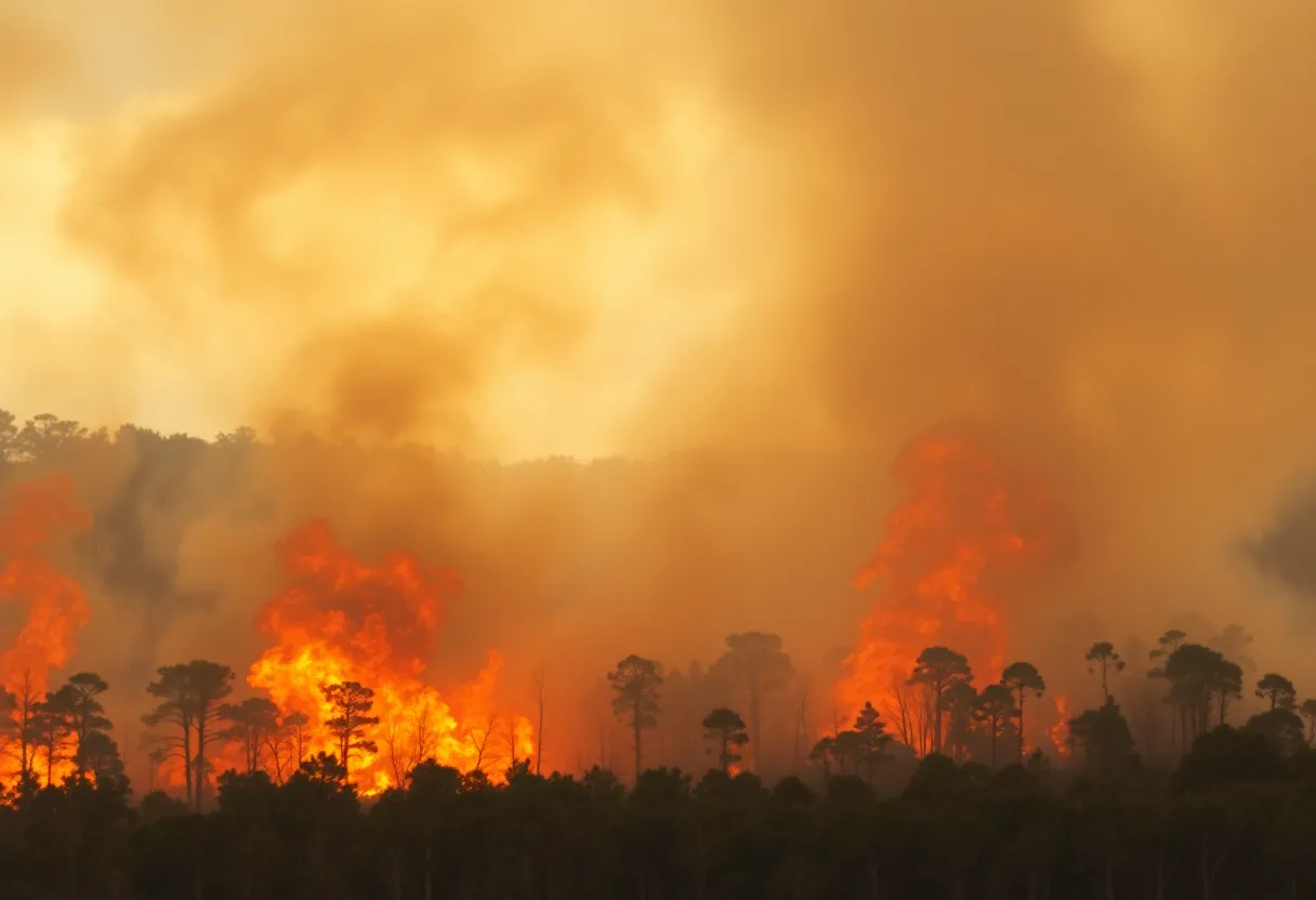 Firefighters battling wildfires in South Carolina