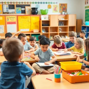 Children participating in year-round preschool programs at St. Anthony Catholic School.