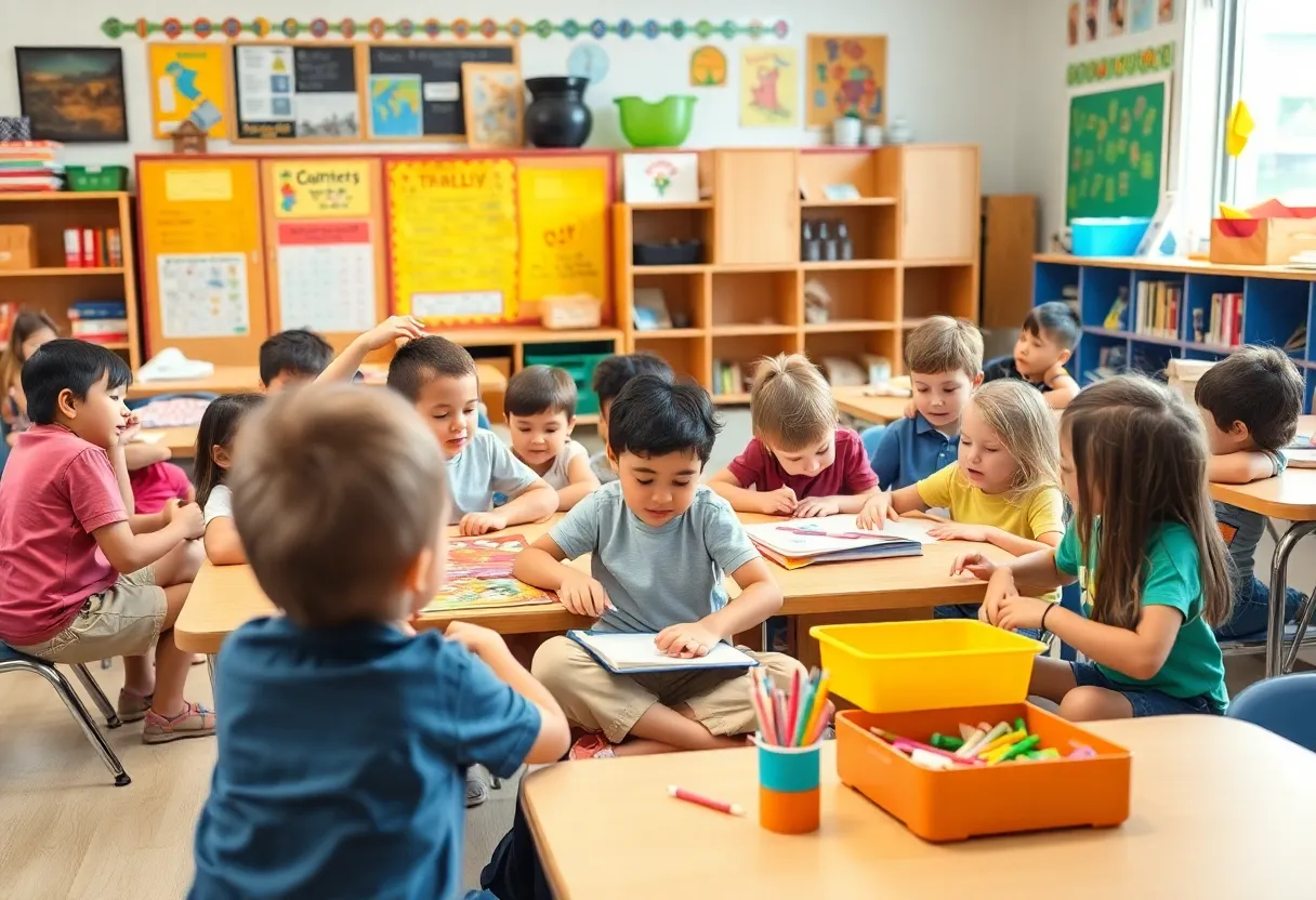 Children participating in year-round preschool programs at St. Anthony Catholic School.